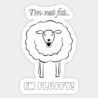 I'm Fluffy Sheep Sticker